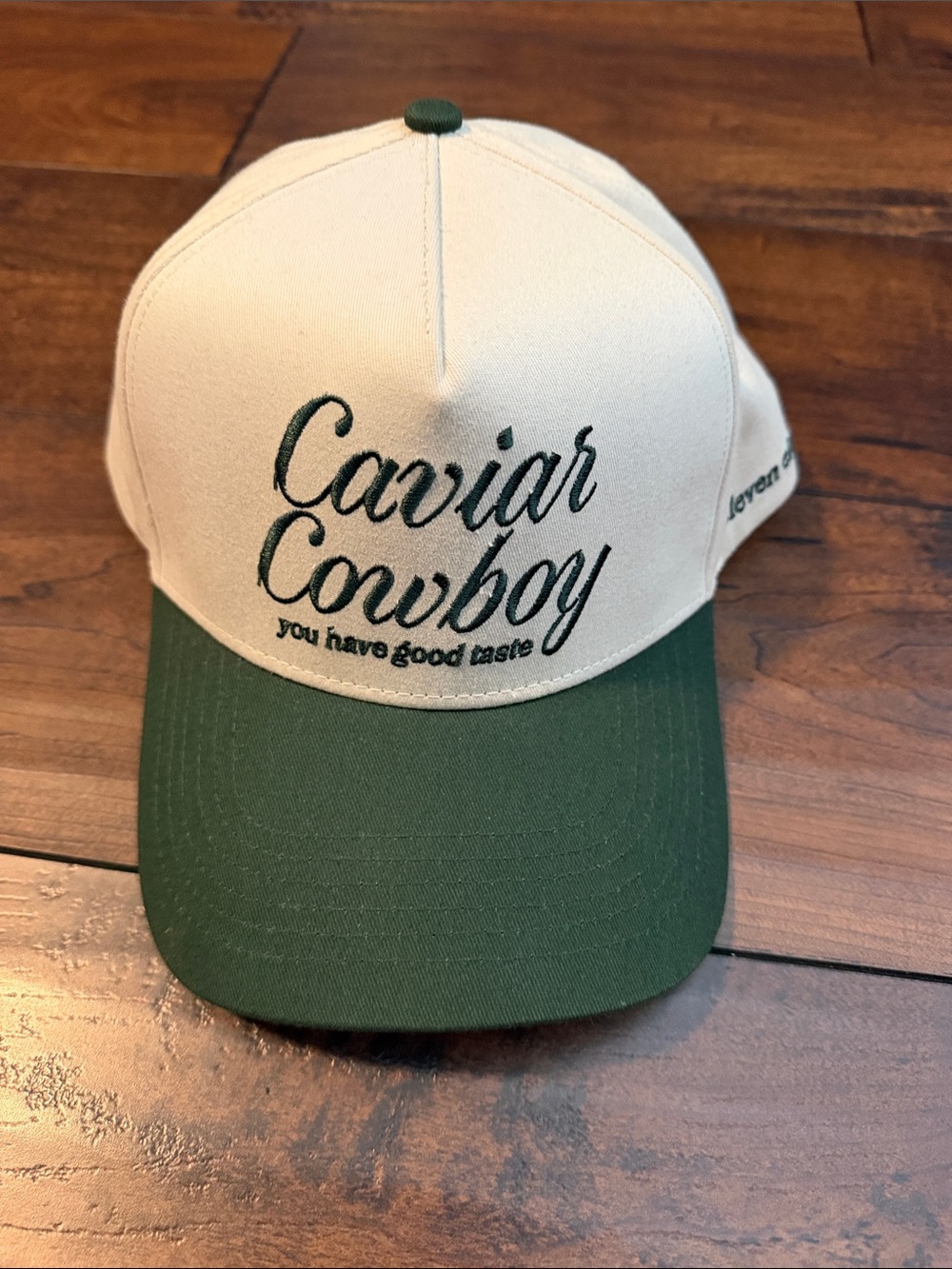 Caviar Cowboy Two-Tone Cream & Green Baseball Cap